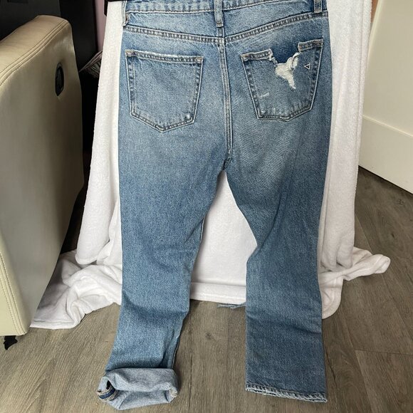 High - Waisted Ripped Boot Cut Jeans - Picture 2 of 4